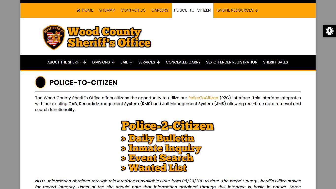 POLICE-TO-CITIZEN - Wood County Sheriff's Office